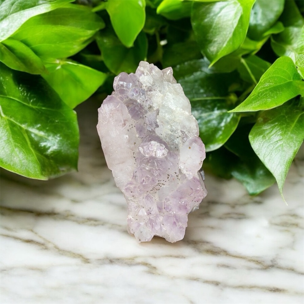 Natural Amethyst & Quartz Crystal Cluster Gemstone